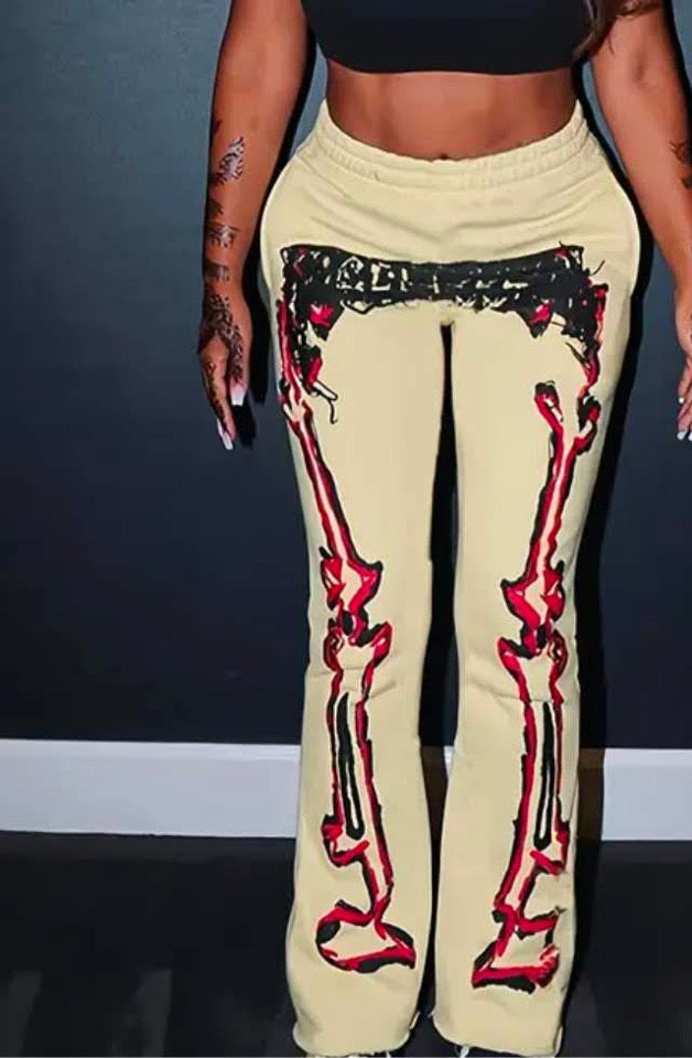 “Skeleton Print Joggers “